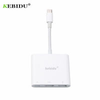 KEBIDU USB Type-C Hub Adapter 3-in-1 USB C hub to HDMI-compatible USB3.0 Female Adapter Digital AV Multiport Adapter