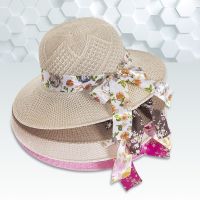 【CC】 Wide Brim Hats for Ladies Floral Outdoor Beach Hat Protection Panama Caps 2022