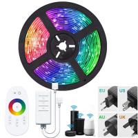 ไฟ LED แถบ Alexa WiFi การควบคุมเสียง Tuya สมาร์ทโคมไฟ12โวลต์ RGB 5050กันน้ำ Luz ที่มีความยืดหยุ่น luces สำหรับบ้านใช้เทศกาลพอดี