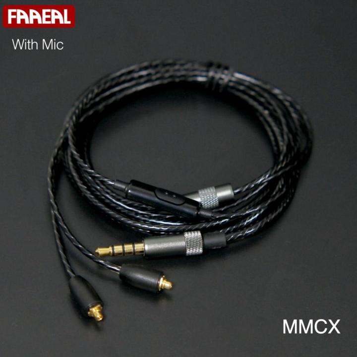 ไมโครโฟน-faaeal-1-2m-ใช้แทน-se535อัพเกรดหูฟัง-mmcx-สายปลอก-se846สำหรับ5n-ofc-se215สายอุปกรณ์เสริมหูฟังสายเคเบิล