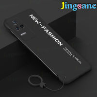 Jingsanc สำหรับ Xiaomi POCO กรณีโทรศัพท์ F4 [ฟรีเชือกเส้นเล็ก] หรูหราเคลือบไร้ขอบบางเฉียบพลาสติกครอบกันกระแทกป้องกันกลับปลอก