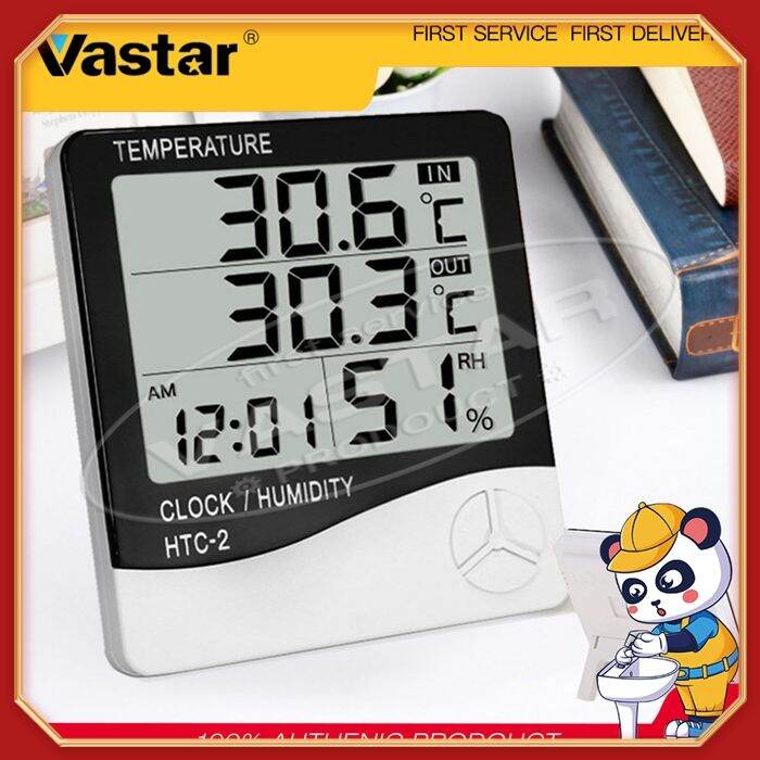 Large Digital Display Temperature and Humidity Meter with Time Calendar ...