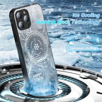 ♟✉◕ Magnetic Coolers Mobile Phone Supplies Portable Heat Sink Expend Two-way Heat Dissipation Phone Case Anti-shock for Mobile Game