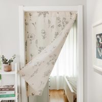 【YD】 YOUZI Floral Hanging Door Curtain Cotton Half Partition Curtains Bedroom Room