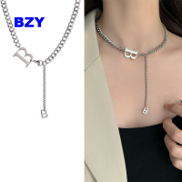 BZY แฟชั่นคลาสสิก B จดหมายจี้สร้อยคอสำหรับผู้หญิงใหม่โกธิคเครื่องประดับเกาหลีฮิปฮอปพรรคสาวเซ็กซี่กระดูกไหปลาร้าโซ่