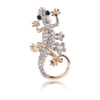 【YF】 2023 Hot Lizard Brooch Rhinestone Metal Lapel Pin Men Fashion Jewelry Banquet Accessories