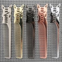 BellyLady Space Aluminum Comb for Man Oil Head Comb Fashion Retro Shiny Hair Styling Comb Salon Hairdressing Tool