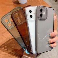 [KOLT Digital] เข้ากันได้กับ iPhone 11 12 13 14Pro สูงสุด X Xs XR 7 8Plus SE กันกระแทกแบบใสเคสโทรศัพท์ซิลิโคน