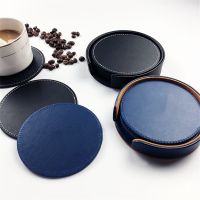 【CW】 Leather Coaster Resistant Round Cup Tableware Insulation Bowl Placemat 1pcs