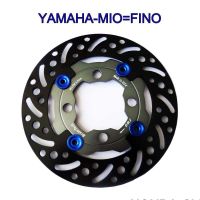 Woww สุดคุ้ม จานดิสหน้าแต่ง(สีเทาดำ หมุดน้ำเงิน) ขนาดเดิม สำหรับ YAMAHA-MIO=FINO ราคาโปร ผ้า เบรค รถยนต์ ปั้ ม เบรค ชิ้น ส่วน เบรค เบรค รถยนต์