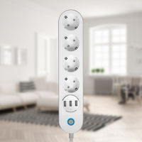 Smart WiFi Socket 4 Outlets 3พอร์ต USB Smart WiFi Socket Power Strip รีโมทคอนลทำงานร่วมกับ Alexa Assistant