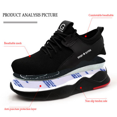 safety shoe boots new 2020 new men work safety shoes steal toe safety shoes sneaker large size 48 size sports light shoes