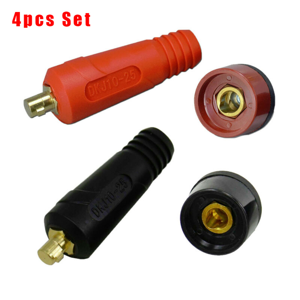 2 Set DKJ10‑25 Welding Quick Coupler Connector Socket Plug For 10‑25mm² Cable a 