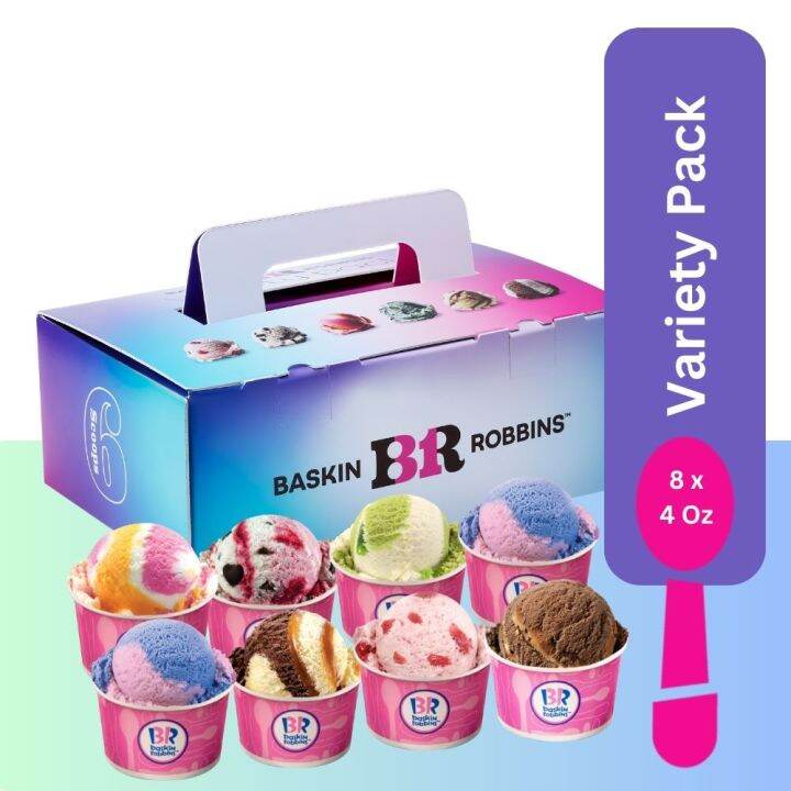 Baskin Robbins Variety Pack 8 Regular Scoops [Self PickUp] Lazada