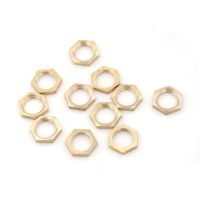 10Pcs Brass Hex Lock Nuts Pipe Fitting 1/4" BSP Female Thread High Quality Nails Screws Fasteners