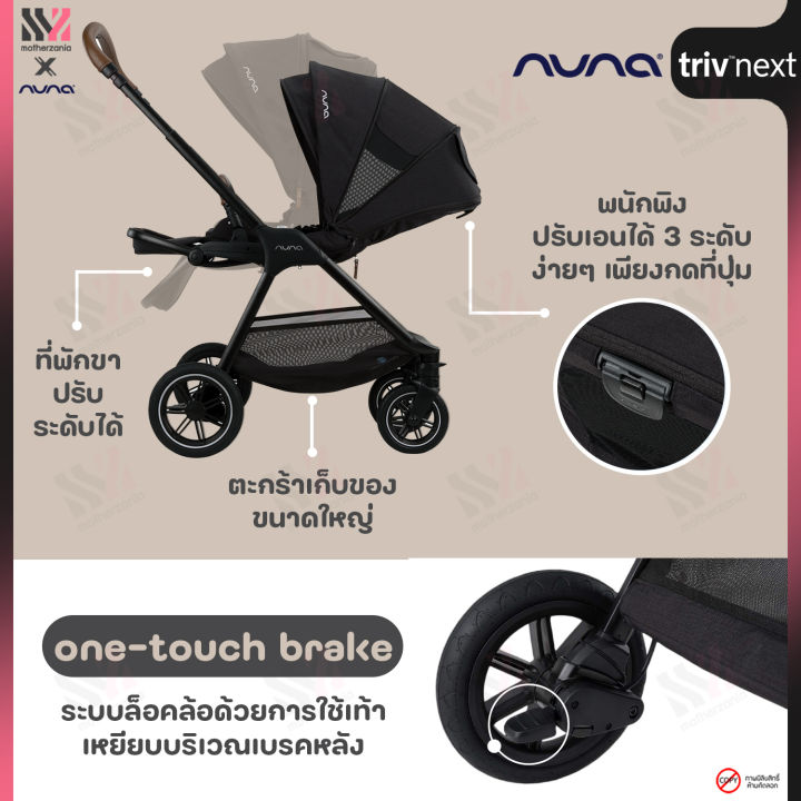 รถเข็นเด็ก-nuna-triv-next-รถเข็นเด็กพับเล็ก-เก็บสบาย-รถเข็นเด็กแรกเกิด-เข็นได้-2-ทิศทาง-รุ่น-triv-รับประกันศูนย์ไทย