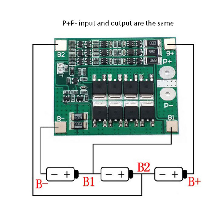 rayua-แบตเตอรี่25a-12v-pcm-charger-แบตเตอรี่-bms-protection-circuit-board-พร้อม-balan