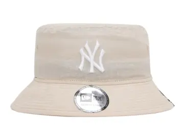 MLB Korea Unisex Classic Monogram Bucket Hat NY Yankees Beige