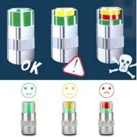 【YP】 4Pcs/set Cars Tire Air Pressure 3 Color Indicator Caps