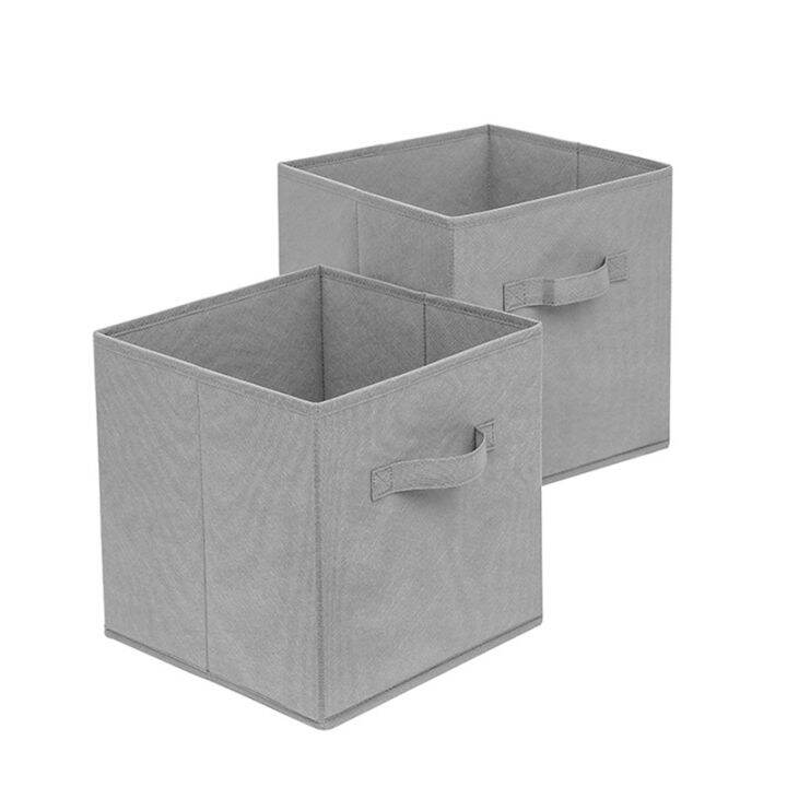 2PCS Fabric Storage Cubes, Foldable Storage Cubes Organizer with Handle