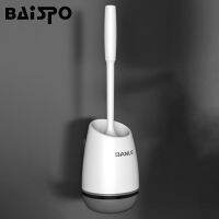 BAISPO Wall-Mounted Toilet Brush TPR Toilet Brush Head Lengthen Long Handle Creative Bath Toilet Claning Bathroom Accessories