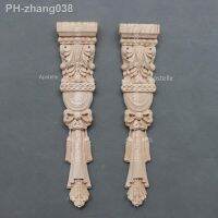 European-style Home Accessories Carved Stigma Solid Wood Fireplace Cabinet Vertical Flower Roman Column Decoration