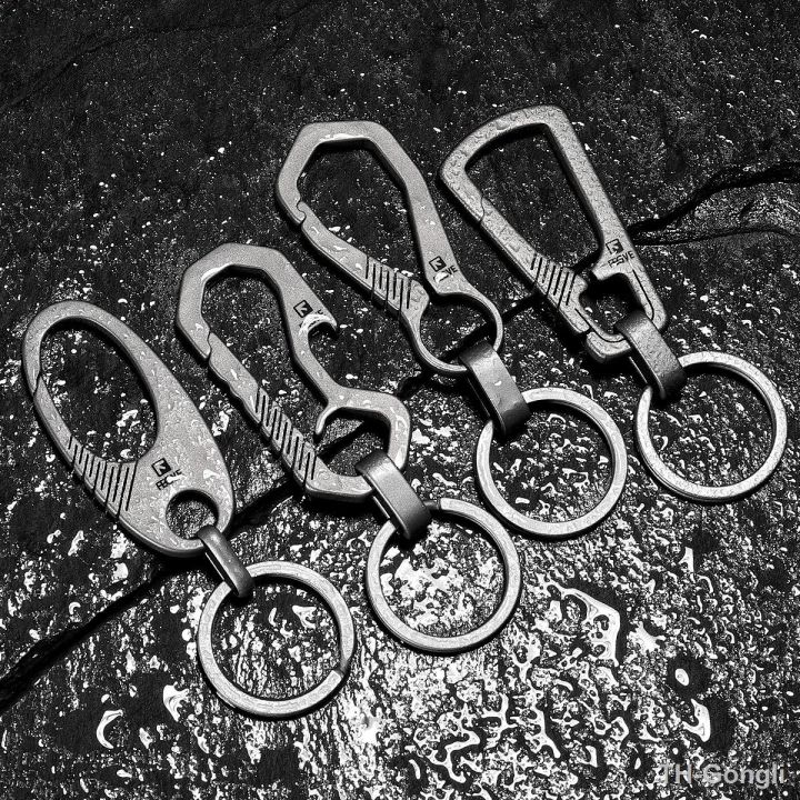 hot-real-titanium-keychain-men-for-car-chain-buckle-rings-holder-high-quality-carbiner-accessories