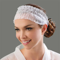 100pc Hair Band Headband Headbands Disposable White Makeup Elastic Non-woven Spa 100pc