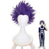 【】 littlebaby.lk Boku No Hero Shinsou Hitoshi Shinsso CosplayMy Hero Academia วิกผมสีม่วงสั้นสังเคราะห์ + ตาข่ายคลุมผมสำหรับใส่วิก