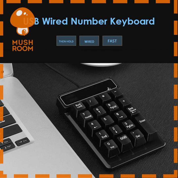 19 Keys USB Wired Numeric Keyboard Mechanical Hand Numpad for Notebook