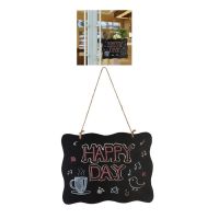 594F Double Sided Small Blackboard Message Hanging Tabletop Board for School Wedding Birthday Bar and Party Event Decoration