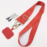 Corduroy Wide Band Velvet Pendant Universal Clip Lanyard Crossbody Long Section Can Shoulder Hanging Neck Mobile Phone Lanyard