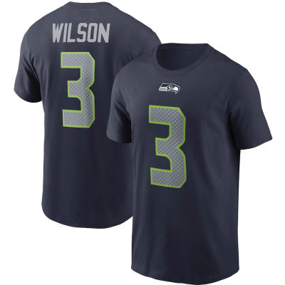 ซีแอตเทิล Seahawks NFL Men Rugby T-Shirt Short Sleeve Jersey NO.3 WILSON NO.33 ADAMS NO.16 LOCKETT