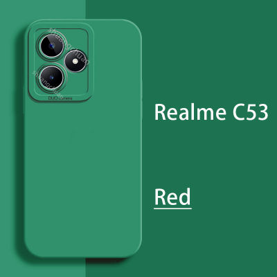 เคสสำหรับ Realme C53การป้องกันกล้องครอบ Tpu นุ่มเคสโทรศัพท์สีลูกกวาดมาการอง