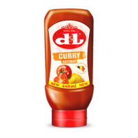 ดีแอนด์แอล เคอรี่เคทชอป ซอสมะเขือเทศผสมผงกะหรี่ 440 มล - D&amp;L Curry Ketchup 440ml