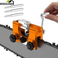 INSOUND แบบพกพาที่มีประสิทธิภาพ Chainsaw Chain Sharpening Jig คู่มือ Chainsaw Chain Sharpener เครื่องมือในครัวเรือน Hand Chain Clamp คู่มือ Chain Sharpener