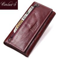 【CW】﹉✑  Contacts Leather Purse Female Clutches Money Wallets Brand Design Handbag for Cell Card Holder Wallet