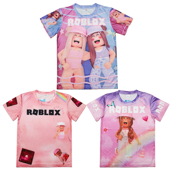 Kids T-shirt Roblox Game Cartoon Printed Shirts Clothes [5-12 Years Old]