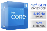 CPU (ซีพียู) INTEL CORE I5-12400F 2.5 GHz (SOCKET LGA 1700) ประกันศูนย์3ปี