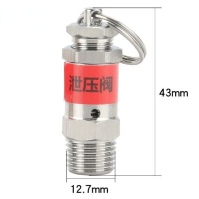 1/8" 1/4" BSPT Male Thread 304 Stainless Steel Pressure Relief Air Release Vent Safety Valve Clamps