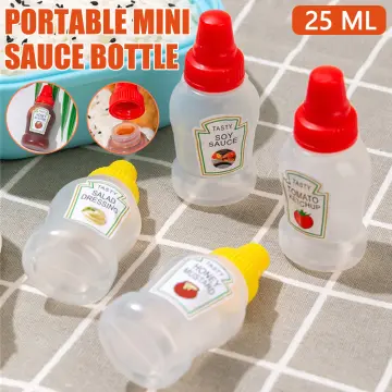 4pcs Mini Ketchup Bottles, Condiment Squeeze Bottle, Plastic Portable Sauce  Container Bottle For Lunch, Ketchup Bottle, Mini Squeeze Bottles For Oil  Soy Sauce Honey, Salad Dressing
