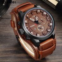 Leisure plate quartz watch new mens and leather wrist locomotive senior high school students