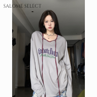 SALOME SELECT เสื้อแขนยาวผญ เสื้อคลุมหญิง เสื้อกันหนาว ผญ เสื้อสเวตเตอร์ เสื้อไหมพรมผญ เสื่อฮู้ดหญิงคู่ เสื้อแขนยาวหลวม 2023 ใหม่ WMY239127W 37Z230915