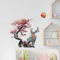 (29x29cm) Elk Self -paste, PVC Living Room Stickers, Stickers ห้องนอนห้องนอนตกแต่งผนัง, วัสดุคุณภาพสูง -วัสดุคุณภาพสูง