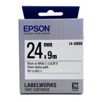 HOME Office 
					เทปพิมพ์อักษร 24มม. ดำบนพื้นขาว Epson LK-6WBN
				 อุปกรณ์สำนักงาน