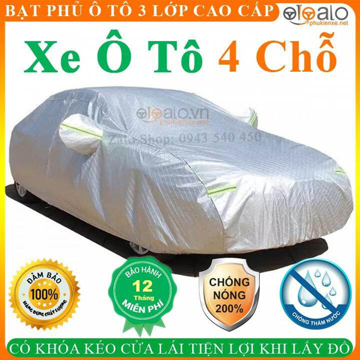 Bạt Che Phủ Xe ô Tô 4 Chỗ Cao Cấp 3 Lớp Chống Nắng Nóng Chống Nước Chống Xước Lazadavn 1485