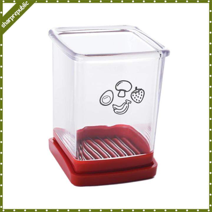 Cup Slicer Mandoline Slicer 3-Pack Stainless Steel S - Cuts Strawberries, Eggs, Bananas In Seconds Strawberry Slicer Kitchen Gadget Fruit Slicer