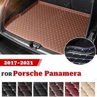 High quality Leather Car trunk mat For Porsche Panamera 2017 2018 2019 2020 2021 Waterproof Non-Slip Auto interior Accessories