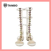 TANGO รองเท้าแฟชั่นสตรีรุ่น BUTTA-A รองเท้าผู้หญิง Gladiator เย็บคริสตัลประดับ  หนังแท้