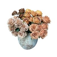 hotx【DT】 9Heads Bouquet Artificial Wedding Scene Display Floral Pink